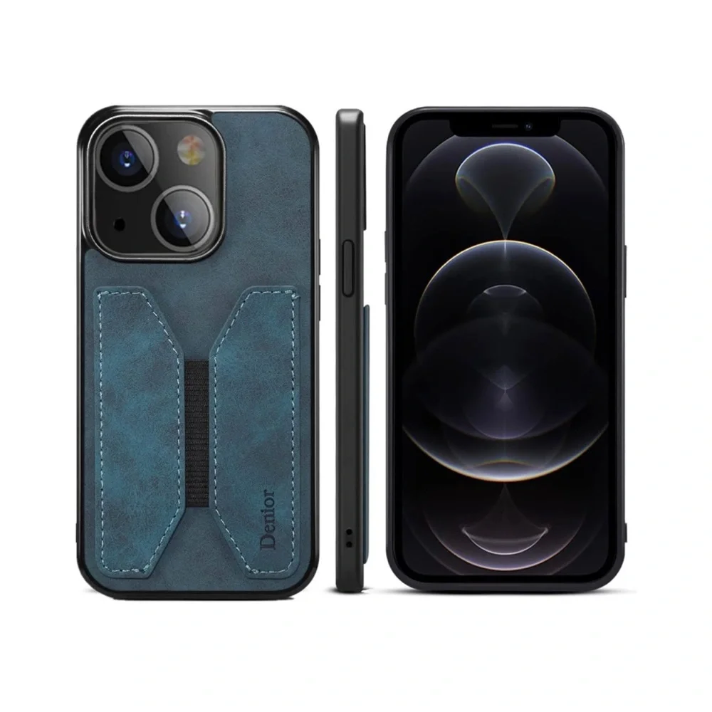 Blue Green iPhone 14 Wallet Case with Card Holder, Slim Credit Card Slot Case